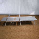 Austin Aluminum Chaise Lounge Chair for Outside in White